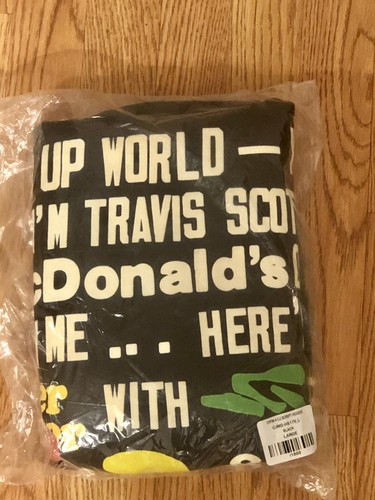 Travis Scott x MCDONALDS cpfm 4 Cactus Jack Script Felpa con Cappuccio Nero  Taglia L | eBay