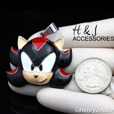 Stainless Steel HipHop Black/Red 3D SHADOW THE HEDGEHOG Cartoon Pendant AP153