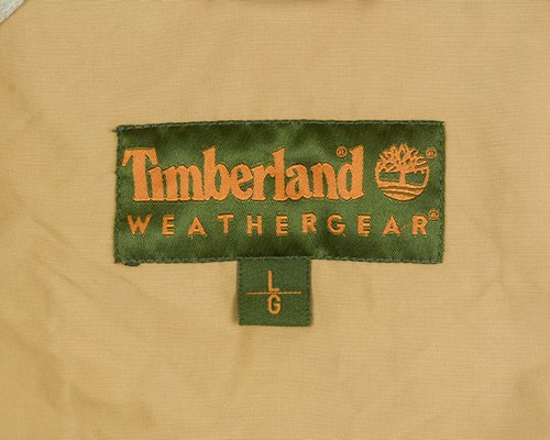 TIMBERLAND Mens L Parka Jacket Coat Hooded Zip Up Unlined Four Front Pockets VTG - Picture 9 of 11