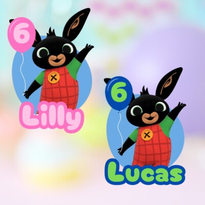 Bing Bunny Tortenaufleger personalisiert Name Alter Jungen Mädchen