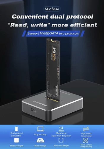 M.2 NVME SSD Case Tool Free Hard Drive Reader Tool for M.2 SSD Docking Station - 第 2/14 張圖片