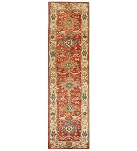 Channing Traditional Style Red Handmade Tufted Wool Area Rugs For Living Room - Picture 4 of 4