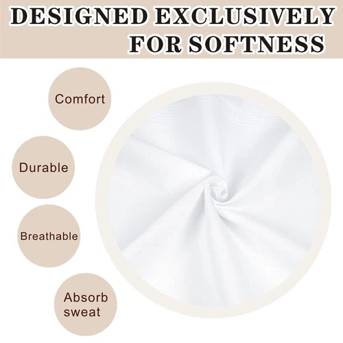 12PCS Mens Large White Square Handkerchief Soft Cotton Hankies Hankerchiefs UK - Picture 4 of 8