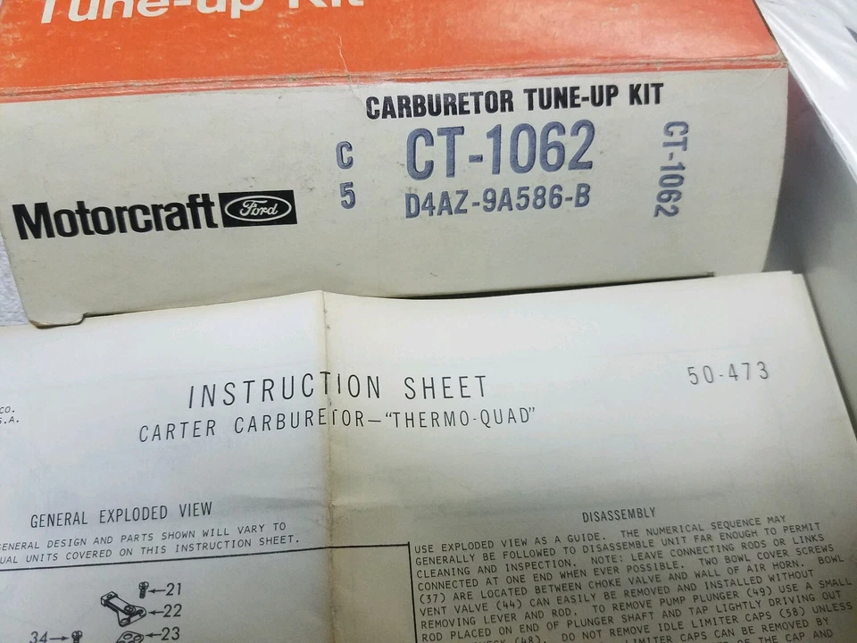 NOS 1974-5 FORD THUNDERBIRD RANCHERO LTD GALAXIE 460 4BBL CARBURETOR KIT - Image 3 of 3