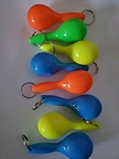6 Maraca Keychains Party Favor Teacher Therapy Music Prize Colorful Noisemakers