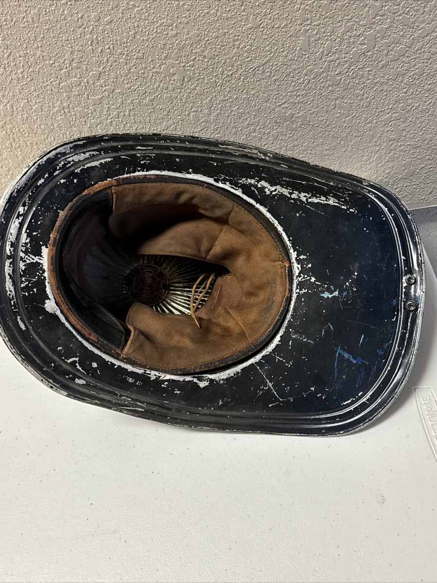 Vintage Cairns & Bro Metal Leather Firefighter Department