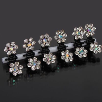 20 Stück Mini-Haarspangen Mit Strass – Weiß, Für Hochzeit, Braut, Alltag