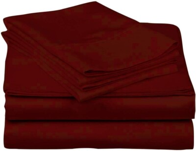 1000TC Egyptian Cotton 5PC Split Sheet Set   Deep Pocket   Solid Colors And Size