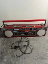 Soundesign 4742 Red Radio Stereo Twin Cassette READ