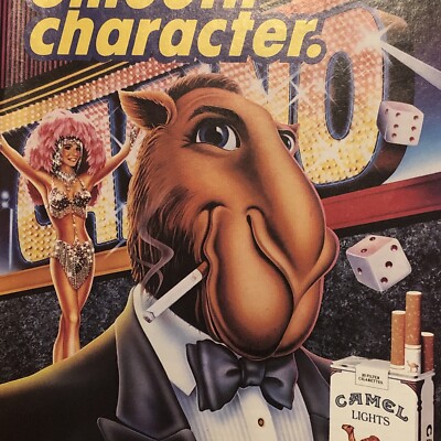 1989 Camel Filters PRINT AD Joe Vegas Show Girl Casino VTG 80s