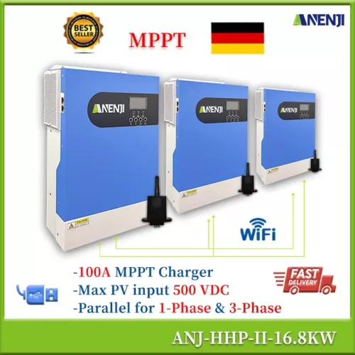 16800W Hybrid Solar Wechselrichter MPPT 100A 1Phase&3Phase 48V Eingebautes WIFI