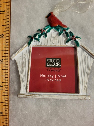 Photo Frames Mini Frame Hanging Ornament lot of 5 enamel accents ribbon hangers - Picture 12 of 16