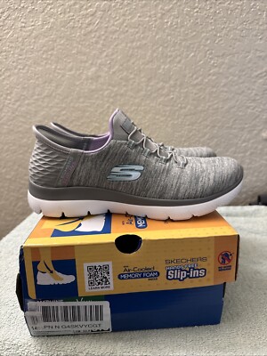 Skechers Women's Slip-ins Summits Dazzling Haze Gry Sneakers Size 5.5