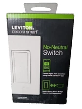 Leviton Decora DN15S Smart Switch R02-DN15S-1RW (No Neutral Wire Required) White