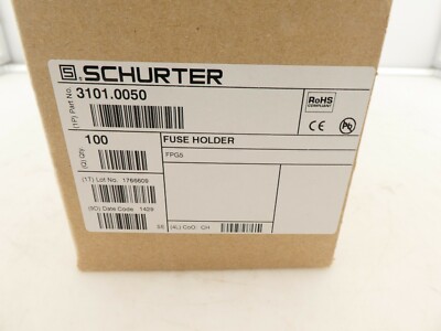 100x Schurter Sicherungshalter, 5x20mm Sicherungen 10A / 250V (21-11-19-9)