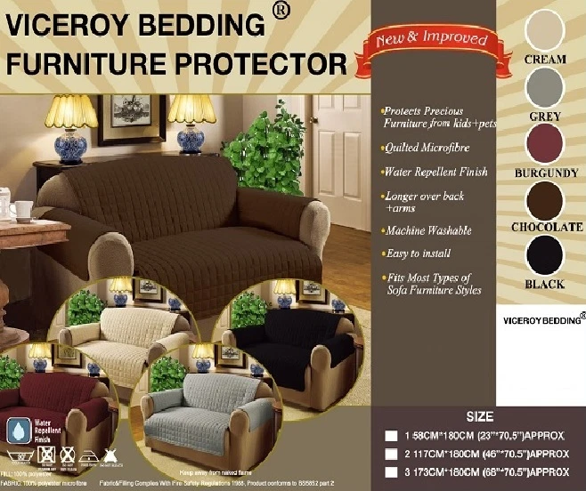 Luxury Quilted SOFA / SETTEE Furniture Chair Protector Cover THROW