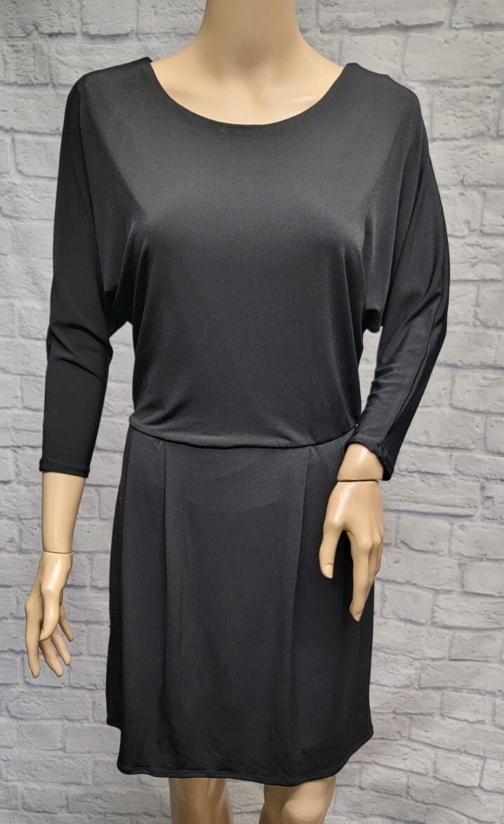 matte jersey keyhole dress NWT METAPHOR M BLACK DOLMAN SLEEVE ELASTIC PLEAT Barbie: Couture
