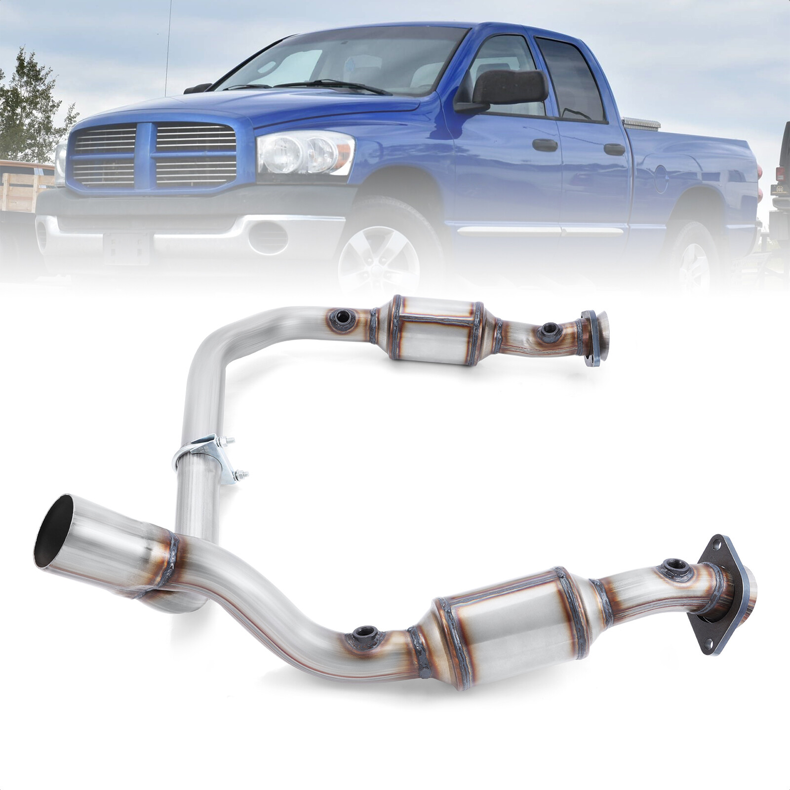 Y PIPE CATALYTIC CONVERTERS FOR DODGE RAM 1500 PICKUP 5.7L 4X4 ONLY