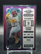 2023 Panini Chronicles Luisangel Acuna Contenders Optic Purple Mojo /50 Rangers