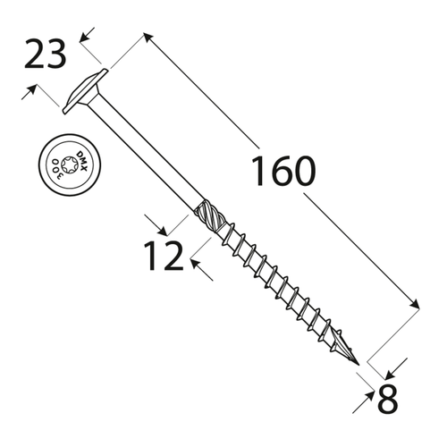 Holzbauschrauben mit Tellerkopf CT - 8mm TORX - Zink galvanisiert - Bild 35 von 197