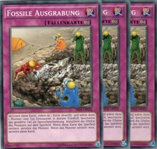 yugioh 3x Fossile Ausgrabung SR04-DE032 COMMON DEUTSCH