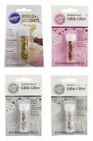 Wilton Edible Glitter, Hearts And Stars, 4 Styles Wilton Edible Glitter, Hearts And Stars, 4 Styles