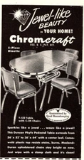 SMALL PRINT AD 1951 Chromcraft 5 pc Dinette Set T132 Table C24 Chairs