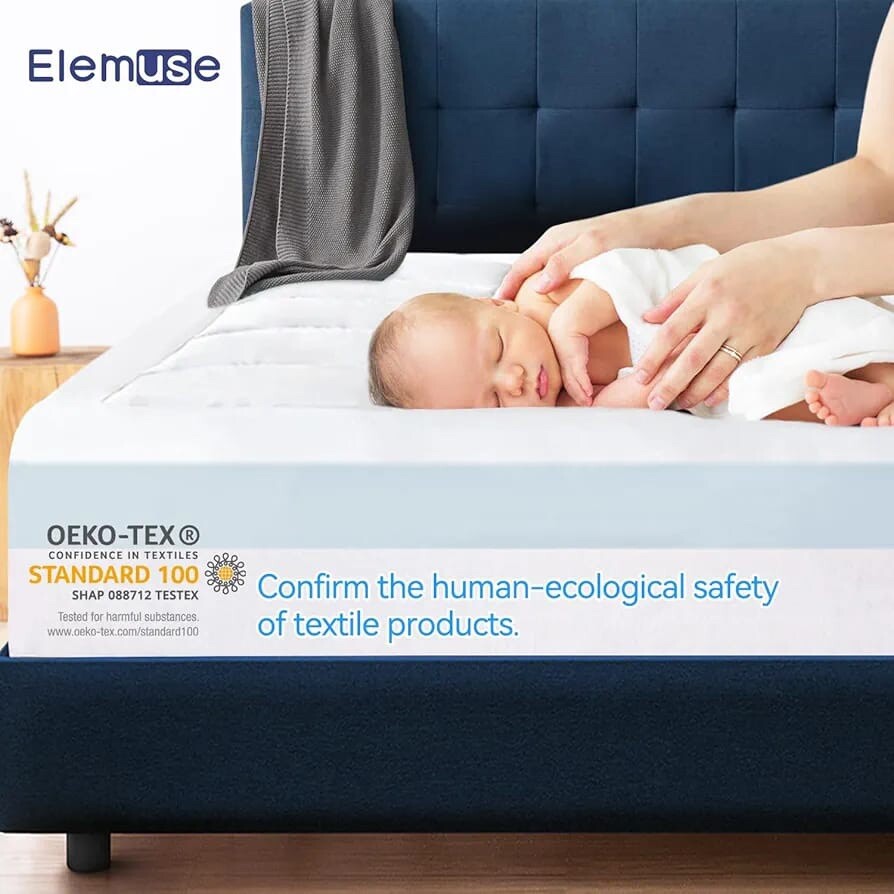 ELEMUSE MEMORY FOAM MATTRESS TOPPER WITH FLUFFY PILLOW TopDouble