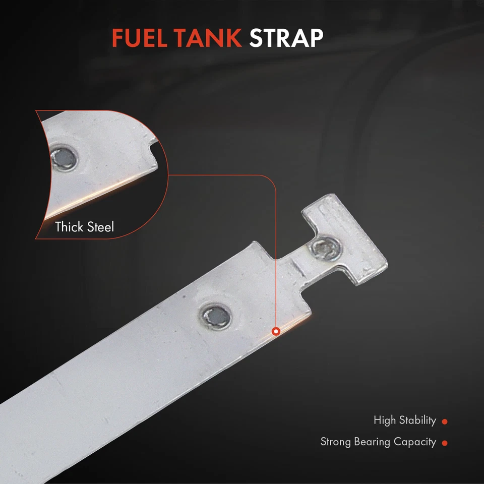 2x correas de tanque de combustible de acero para Dodge 400 600 Aries Lancer Chrysler LeBaron Laser Foto 3 de 4