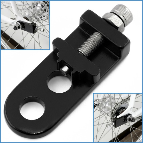 1pc Black Aluminium BMX Bike Fixie Chain Tensioner Bicycle Adjustable