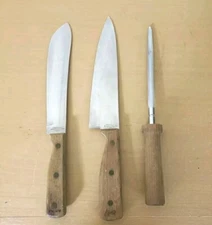 "Meridian" Chef Knife & Butcher Knife Stainless Steel Vintage Made In Japan 8"