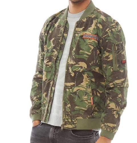 superdry mens rookie winter aviator bomber jacket military khaki