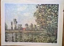 Vecchia stampa - riproduzione  ALFRED SISLEY - IL LOING