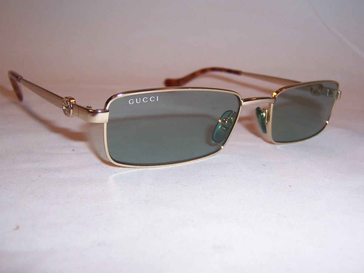 Gucci GG1600S 003 Womens Authentic Sunglasses Gold/Green 