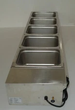 110V 5-Pan 6''Deep Countertop Steam Table Bain-Marie Buffet Food Warmer New