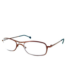 l.a.Eyeworks Slim 553 Eyeglasses Frames Brown Round Modern 48-23-125 a2