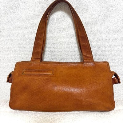 Margaret Howell Idea Camel Goat Leather Handbag Pre-owned Stylish Compact