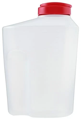 3 Quart Clear Red Pitcher With Snap Lock Lid Bpa Free Perfect For Beverages - Image 2 of 4