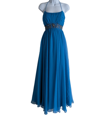 Mike Benet Formals Dress Womens 6 Vintage Prom Blue Whimsical Fairy Beaded  90s | eBay