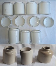 pots à onguent anciens de pharmacie en porcelaiine épaisse lot de 10