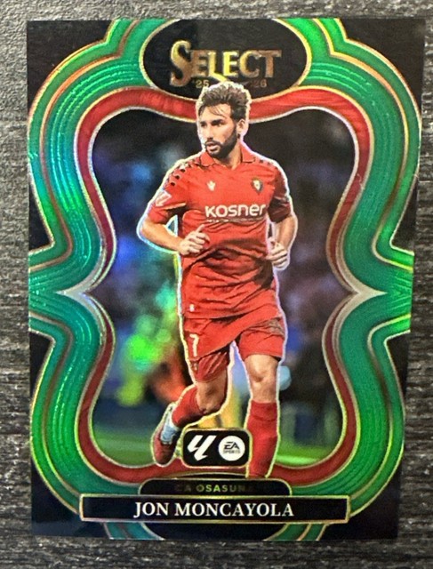 JON MONCAYOLA - 2025-26 Panini Select La Liga GREEN PRIZM 2/5 SSP - CA Osasuna