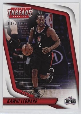 2021-22 Panini Chronicles Threads Red 39/149 Kawhi Leonard #80 0xe0