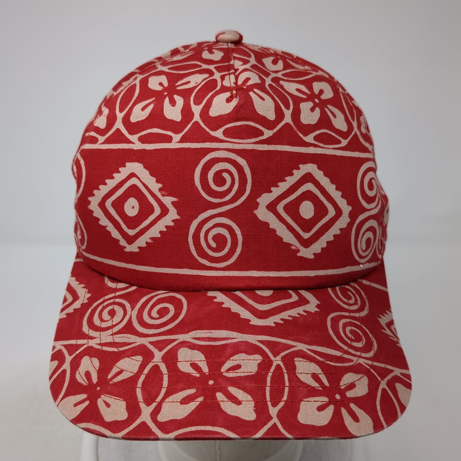 Printed Pattern Slideback 5 Panel Cap Red One Siz… - image 2