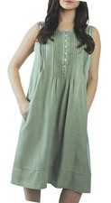 Coldwater Creek Women’s TENCEL Sleeveless Dress w/ Pockets in Green, Size S