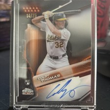 Colby Thomas 2026 Topps Chrome Black Auto Orange Refractor /25 RC Athletics