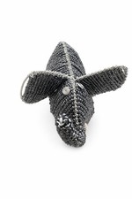 Handmade Beaded African Elephant Figurine Multicolor Wire Art Sculpture