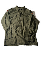 Becker  Military Shirt Mens Large GMBH German Green Vintage
