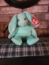 Ty Beanie Babies Hippity the Green Bunny Plush Toy 1996 Retired Easter