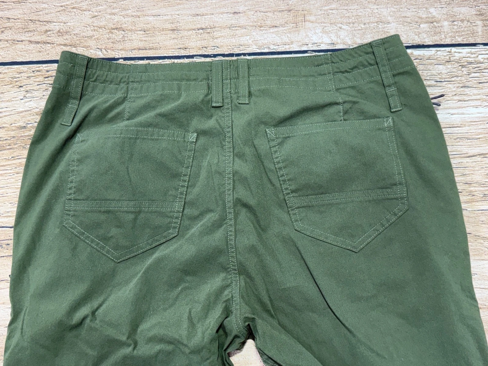 Proof Pants Mens 34 Green Zip Pocket Hiking Lightweight Huckberry Drawstring