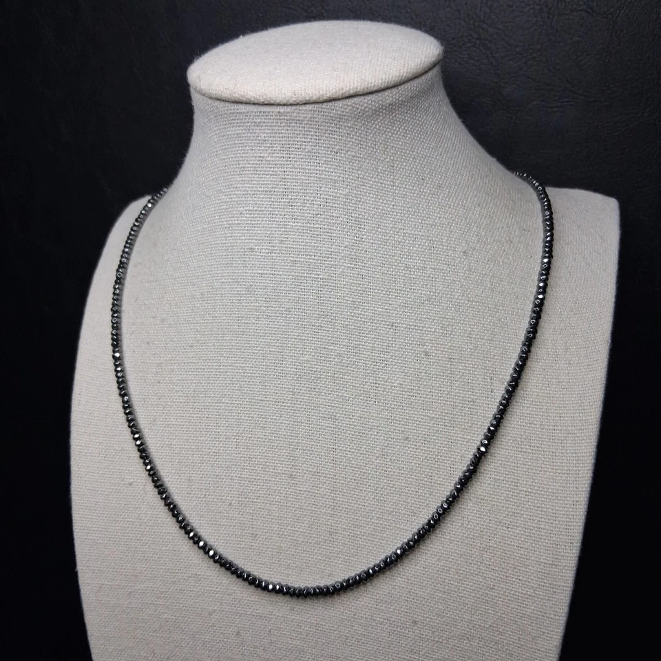 Colar de contas de pedra hamatita bronze MILOR ITÁLIA. 15.263 - Imagem 3 de 4